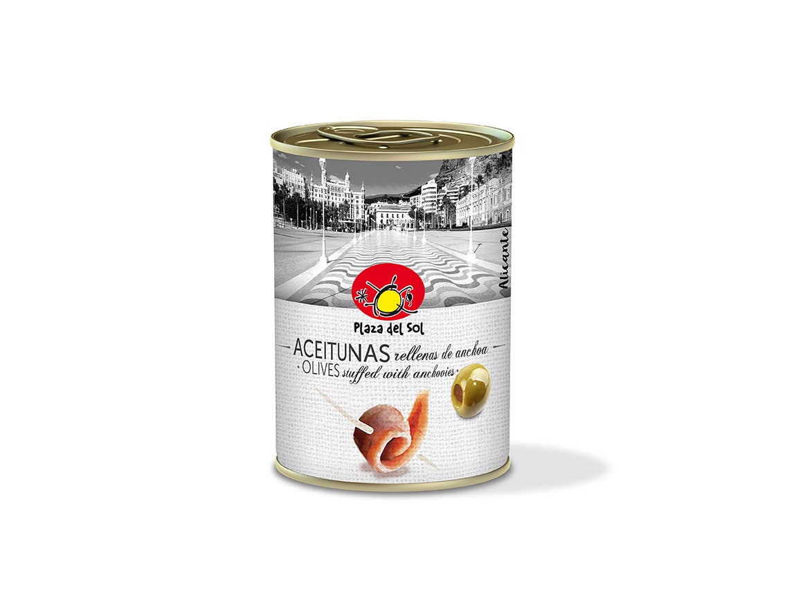 Mit Sardellen gefüllte Oliven 240 - 260 (280g) Plaza del Sol - Araxxon