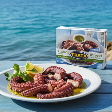 Oktopus in Olivenöl (100g) Trata - Araxxon