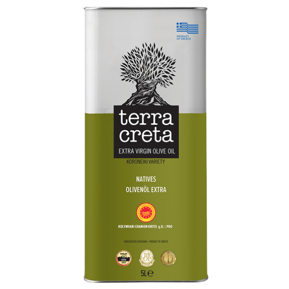 Olivenöl Extra Nativ Koroneiki (5L Kanister) Terra Creta von Terra Creta bei Araxxon  - Hochwertiges griechisches Produkt.   Olivenöl Extra Nativ Koroneiki (5L Kanister) Terra Creta από Terra Creta στο Araxxon  - Αυθεντικό ελληνικό προϊόν.  