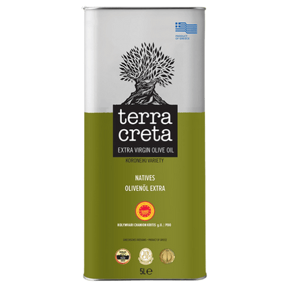 Olivenöl Extra Nativ Koroneiki (5L Kanister) Terra Creta von Terra Creta bei Araxxon  - Hochwertiges griechisches Produkt.   Olivenöl Extra Nativ Koroneiki (5L Kanister) Terra Creta από Terra Creta στο Araxxon  - Αυθεντικό ελληνικό προϊόν.  