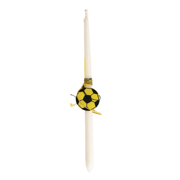 Osterkerze mit farbige Fußballdekor - Araxxon