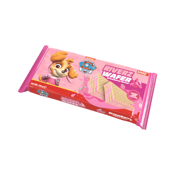 Paw Patrol Waffelriegel mit Erdbeergeschmack (100g) Kandiz - Araxxon
