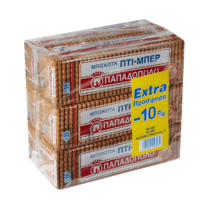Petit-Beurre Biscuits (6x225g) Papadopoulou von Papadopoulos bei Araxxon  - Hochwertiges griechisches Produkt.   Petit-Beurre Biscuits (6x225g) Papadopoulou από Papadopoulos στο Araxxon  - Αυθεντικό ελληνικό προϊόν.  