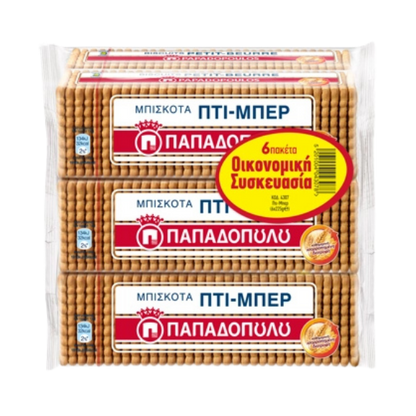 Petit-Beurre Biscuits (6x225g) Papadopoulos