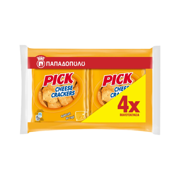 Mini Pick Cheese Crackers Familienpackung (4x45g) Papadopoulos