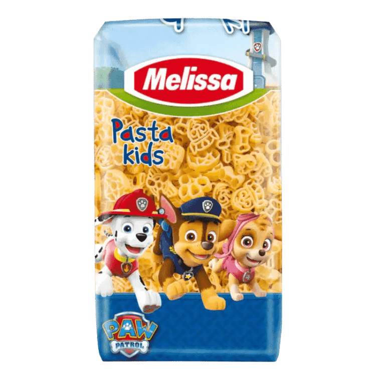 Probierpaket Pasta Kid Paw Patrol, Peppa Pig (4x500g) Melissa - Araxxon