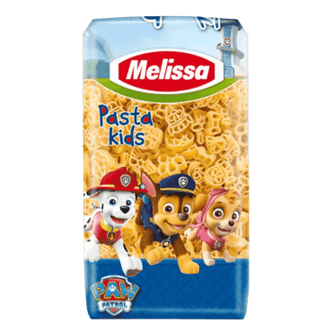 Probierpaket Pasta Kid Paw Patrol, Peppa Pig (4x500g) Melissa - Araxxon