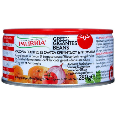 Riesenbohnen in Zwiebeln & Tomatensoße (280g) Paliria von Paliria bei Araxxon  - Hochwertiges griechisches Produkt.   Riesenbohnen in Zwiebeln & Tomatensoße (280g) Paliria από Paliria στο Araxxon  - Αυθεντικό ελληνικό προϊόν.  