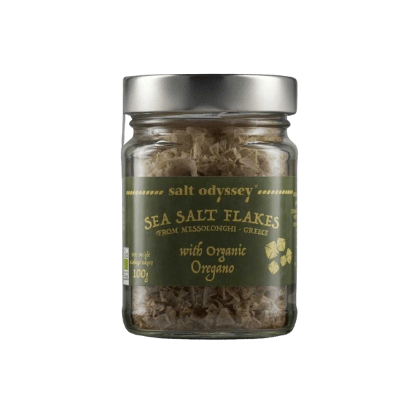 Salz Flocken mit Oregano (100g Glas) Odyssey - Araxxon
