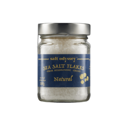 Salz Flocken Natur (100g Glas) Odyssey von Odyssey bei Araxxon  - Hochwertiges griechisches Produkt.   Salz Flocken Natur (100g Glas) Odyssey από Odyssey στο Araxxon  - Αυθεντικό ελληνικό προϊόν.  
