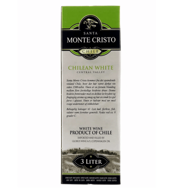 Santa Monte Cristo Weißwein Bag in Box (3l) von Santa Monte Cristo bei Araxxon  - Hochwertiges griechisches Produkt.   Santa Monte Cristo Weißwein Bag in Box (3l) από Santa Monte Cristo στο Araxxon  - Αυθεντικό ελληνικό προϊόν.  