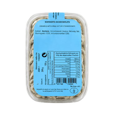 Sardellenfilet mariniert (200g) Locas - Araxxon