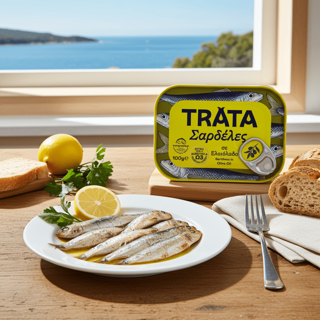 Sardinen in Olivenöl (100g) Trata - Araxxon