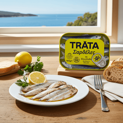 Sardinen in Olivenöl (100g) Trata - Araxxon