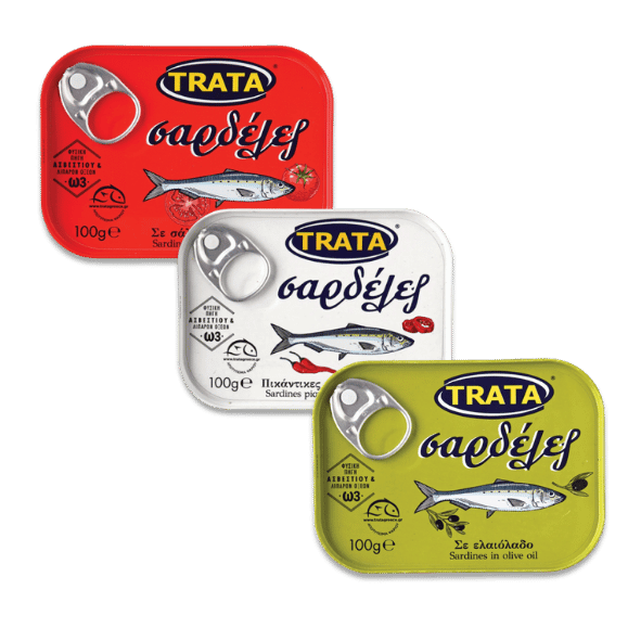 Sardinen in verschiedenen Saucen (3x100g) Trata - Araxxon