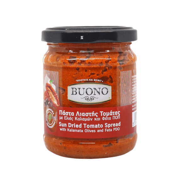 Sonnengetrocknete Tomatenpaste mit Oliven & Feta (200g) Buono - Araxxon