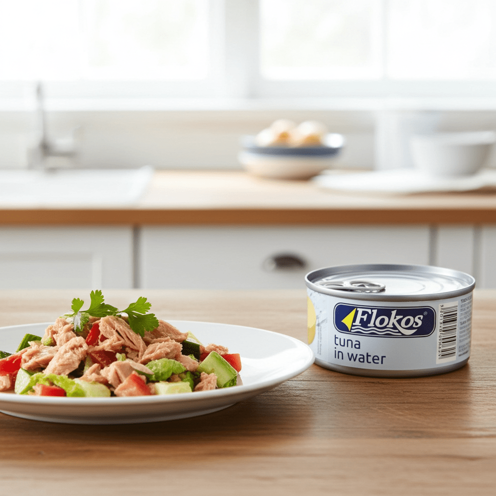Thunfisch in Wasser (160g) Flokos - Araxxon