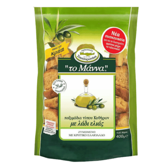 Paximadi Zwieback mit Olivenöl (400g) To Manna
