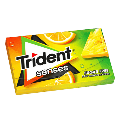 Trident Senses Tropical Kaugummi Zuckerfrei (27g) - Araxxon