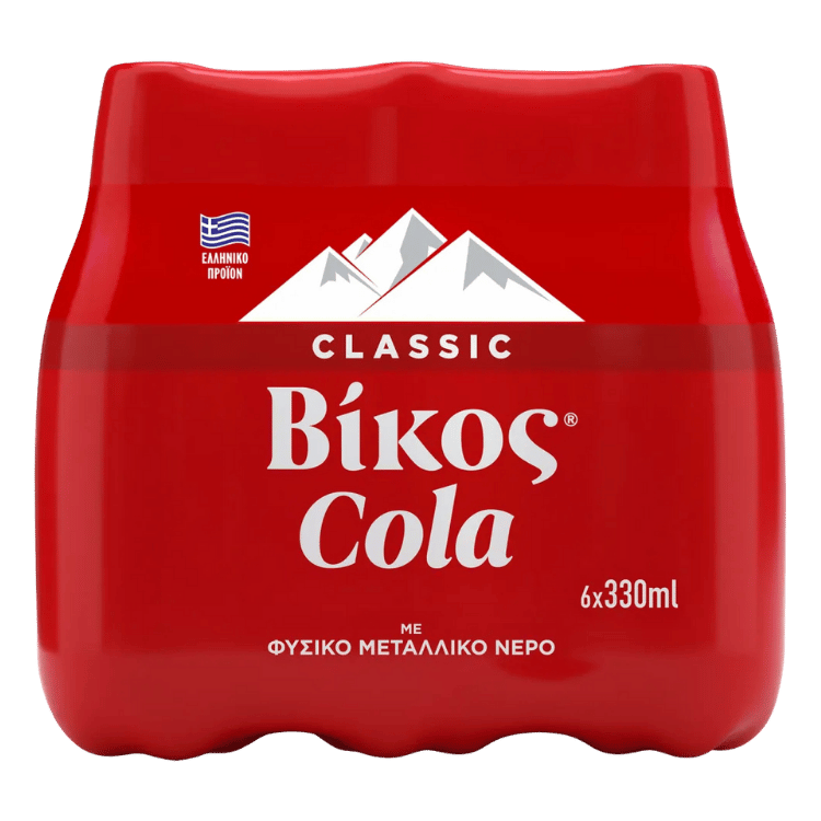 Vikos Cola 6-Pack (330ml/Stück) von Vikos bei Araxxon  - Hochwertiges griechisches Produkt.   Vikos Cola 6-Pack (330ml/Stück) από Vikos στο Araxxon  - Αυθεντικό ελληνικό προϊόν.  