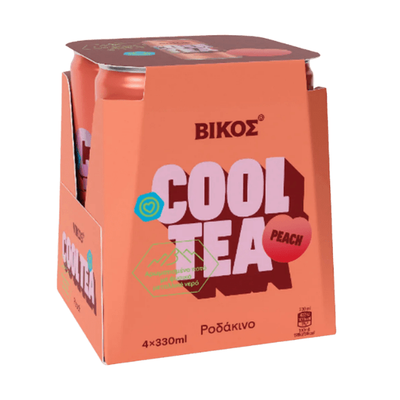 Vikos Cool Tea Pfirsich 4-Pack (330ml/Stück) - Araxxon