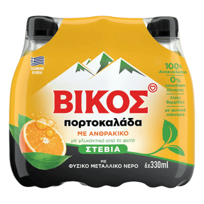 Vikos Orange mit Stevia 6 - Pack (330ml/Stück) - Araxxon