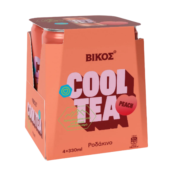 Vikos Cool Tea Pfirsich 4-Pack (330ml/Stück)