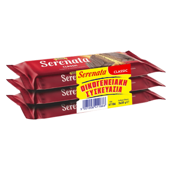 Waffelriegel Classic (3x33g) Serenata von Tottis bei Araxxon  - Hochwertiges griechisches Produkt.   Waffelriegel Classic (3x33g) Serenata από Tottis στο Araxxon  - Αυθεντικό ελληνικό προϊόν.  