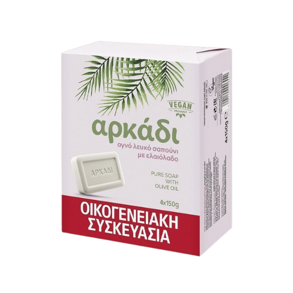 Weiße Seife mit Olivenöl (4x150g) Arkadi - Araxxon