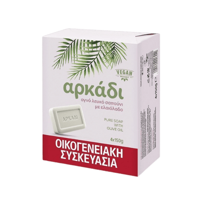 Weiße Seife mit Olivenöl (4x150g) Arkadi - Araxxon